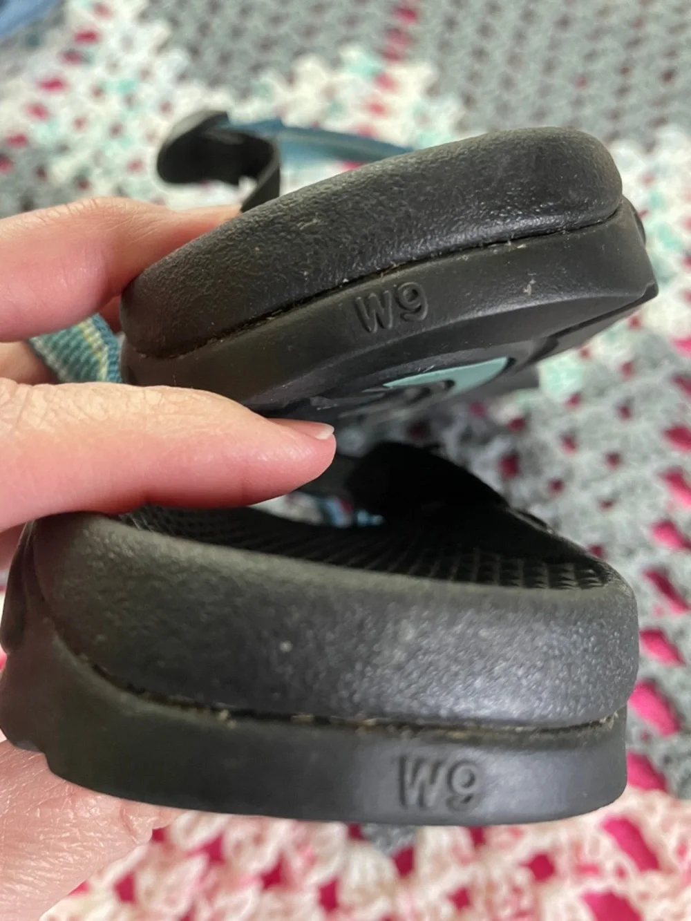 Chaco slide slip on sandal aqua teal womens 9 gently used all terrain - Picture 4 of 4